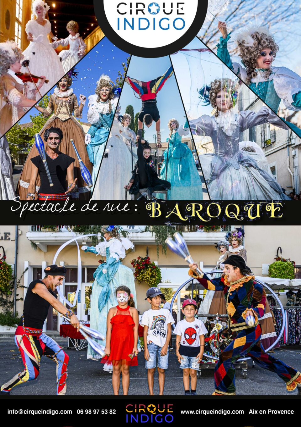 Spectacle de rue déambulatoire baroque Venise arlequin 04 Alpes